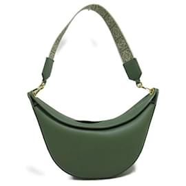 Loewe-Loewe Leather Luna Shoulder Bag Leather Shoulder Bag in Great Condition-Green