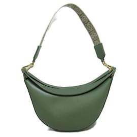 Loewe-Loewe Leather Luna Shoulder Bag Leather Shoulder Bag in Great Condition-Green