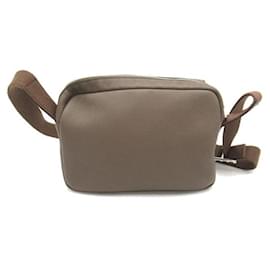 Loewe-Loewe Militär Messenger Schultertasche aus Leder B553A72X22 in gutem Zustand-Grau