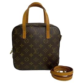 Louis Vuitton-Sac à épaule en toile Spontini Louis Vuitton M47500 en très bon état-Marron