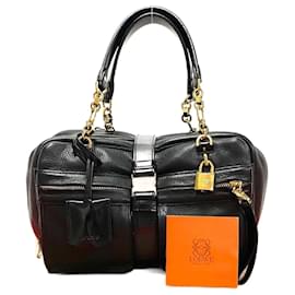 Loewe-Bolso de mano de cuero Loewe Lola 26 en muy buen estado-Negro