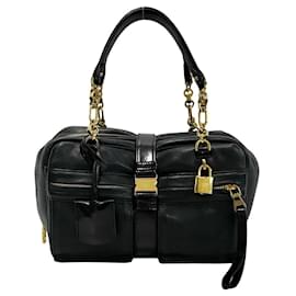 Loewe-Bolso de mano de cuero Loewe Lola 26 en muy buen estado-Negro