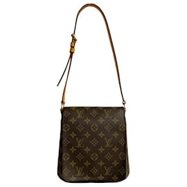 Louis Vuitton-Bolso de hombro Musette Salsa de lona Louis Vuitton M51387 en muy buen estado-Castaño