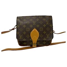 Louis Vuitton-Louis Vuitton Cartouchiere MM Canvas Shoulder Bag M51253 in Good condition-Brown