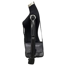 Louis Vuitton-Louis Vuitton Cartouchiere Leather Shoulder Bag M52242 in Very Good Condition-Black
