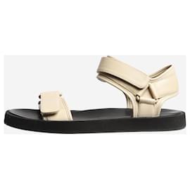 The row-Neutral Hook and Loop leather sandals - size EU 40.5-Other