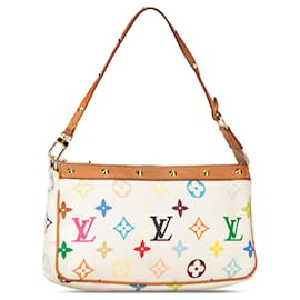 Louis Vuitton-Louis Vuitton White Monogram Multicolore Pochette Accessoires-White