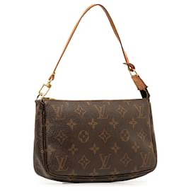 Louis Vuitton-Louis Vuitton Brown Monogram Pochette Accessoires-Brown