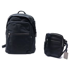 NINE LOT TUMI HALSEY BACKPACK 146567 + PERSIA POUCH 146579 BACKPACK BAG Black