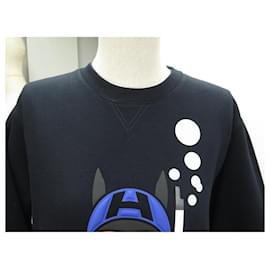 Hermès-NEW HERMES SWEATSHIRT SCUB H H357810HA01ME M 50 NAVY BLUE NEW SWEATER-Navy blue