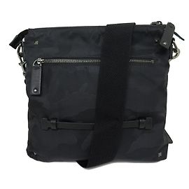 NUOVA BORSA VALENTINO UOMO CAMOUFLAGE NYLON NERO Nero