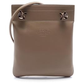 Hermès-Sac à bandoulière en cuir Hermes Swift Aline Mini 076236CK en excellent état-Marron