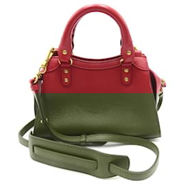 Balenciaga-Balenciaga Neo Classic Mini City Bag Leather Handbag 638524 in Very Good Condition-Red