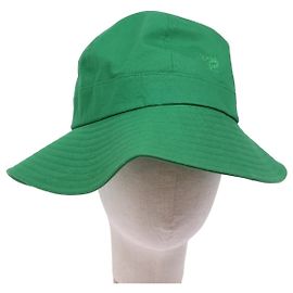 Chapéu MCM de algodão verde Auth 74425 Verde
