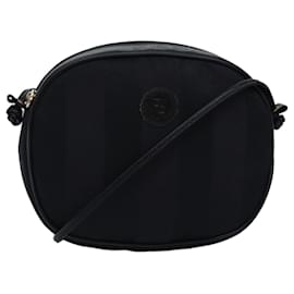 Fendi-Sac à bandoulière en toile Pecan FENDI noir Auth bs15112-Noir