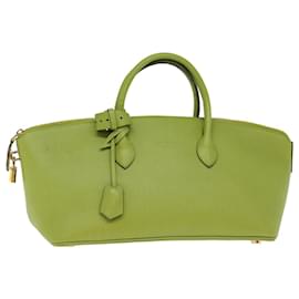 Louis Vuitton-LOUIS VUITTON Automatron Hand Bag Taurillon Leather SPO Green LV Auth 77520-Green