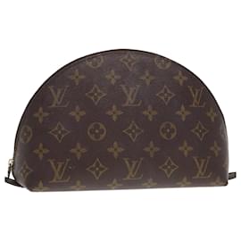 Louis Vuitton-LOUIS VUITTON Monogram Trousse Demi Ronde Cosmetic Pouch M47520 LV Auth 76783-Monogram
