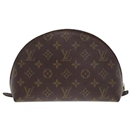 Louis Vuitton-LOUIS VUITTON Monogram Trousse Demi Ronde Cosmetic Pouch M47520 LV Auth 76783-Monogram