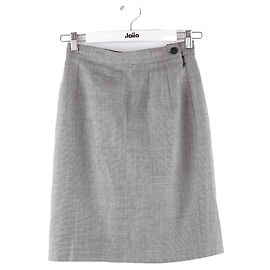 Saint Laurent Saia de lã Cinza