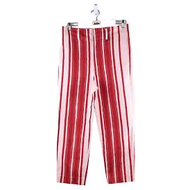Isabel Marant Calças largas de algodão Vermelho