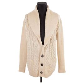 Ami Cardigan de lã bege Bege