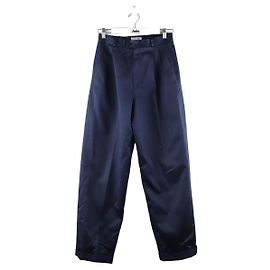 Saint Laurent Calça carrot em algodão Azul
