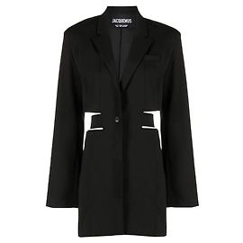 Jacquemus Schwarzes Mini-Kleid Blazer Bari mit Cut-Out-Details Schwarz