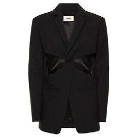 Coperni Black Twist-Front Cut-Out Detail Tailored Jacket Black