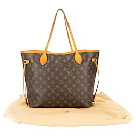 Louis Vuitton-Sac à shopper Louis Vuitton Monogram Canvas Neverfull MM-Marron