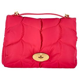 Bolsa transversal acolchoada Mulberry Softie em nylon reciclado rosa Rosa