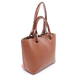 Loewe-Bolso de cuero Loewe Anagram Tote Small A717S72X02 en muy buen estado-Castaño