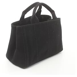 Prada-Bolso tote mini Canapa de Prada en lona BN2439 en muy buen estado-Negro