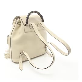 Gucci-Mochila de cuero Gucci Bamboo 370833 en muy buen estado-Blanco