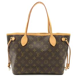 Louis Vuitton-Bolso tote de lona Louis Vuitton Neverfull PM M40155 en muy buen estado-Castaño