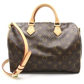 Louis Vuitton-Bolsa Louis Vuitton Speedy Bandouliere 30 em lona M40391 em excelente estado-Marrom