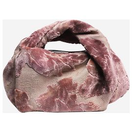Dries Van Noten Mini bolsa de veludo roxa com aplique Roxo