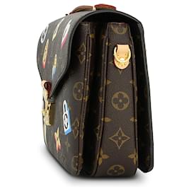 Louis Vuitton-Louis Vuitton Brown Monogram Love Lock Pochette Metis-Brown