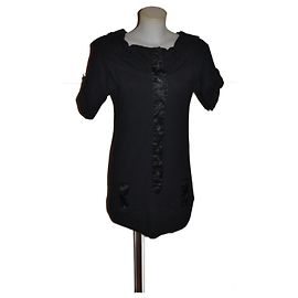 Robe noire Liu.Jo en coton et viscose taille 42 Noir