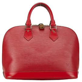 Louis Vuitton-Sac à main en cuir Epi Alma M52147 de Louis Vuitton en très bon état-Rouge