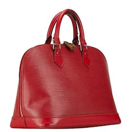 Louis Vuitton-Louis Vuitton Epi Alma Leather Handbag M52147 in Very Good Condition-Red