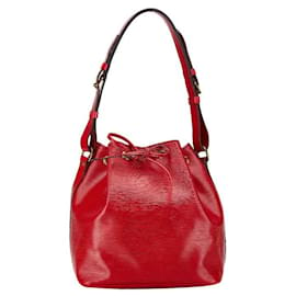 Louis Vuitton-Sac à bandoulière en cuir Epi Petit Noé M44107 Louis Vuitton en très bon état-Rouge