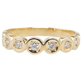 & Other Stories-K18YG Diamond Pinky Ring 6 in Great Condition-Golden