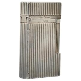 & Other Stories-Dupont Line 2 Vertical Line Metal Lighter Antique in Very Good Condition-Silvery