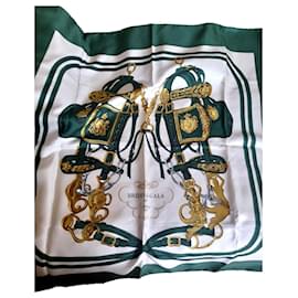 Hermès-Hermès scarf-Dark green