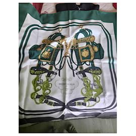 Hermès-Hermès scarf-Dark green