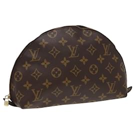 Louis Vuitton-LOUIS VUITTON Monogram Trousse Demi Ronde Cosmetic Pouch M47520 LV Auth 78012-Monogram
