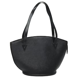 Louis Vuitton-LOUIS VUITTON Epi Saint Jacques Schultertasche Schwarz M52272 LV Auth 78049-Schwarz