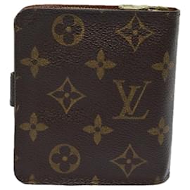 Louis Vuitton-LOUIS VUITTON Monogram Compact Zip Wallet M61667 LV Auth ki4562-Monogram