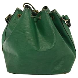 Louis Vuitton-LOUIS VUITTON Epi Petit Noe Shoulder Bag Green M44104 LV Auth 77894-Green