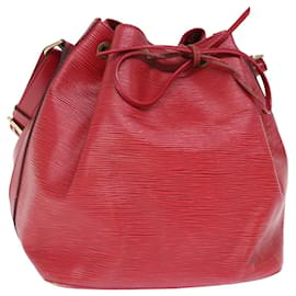 Louis Vuitton-LOUIS VUITTON Epi Petit Noe Shoulder Bag Red M44107 LV Auth 76894-Red